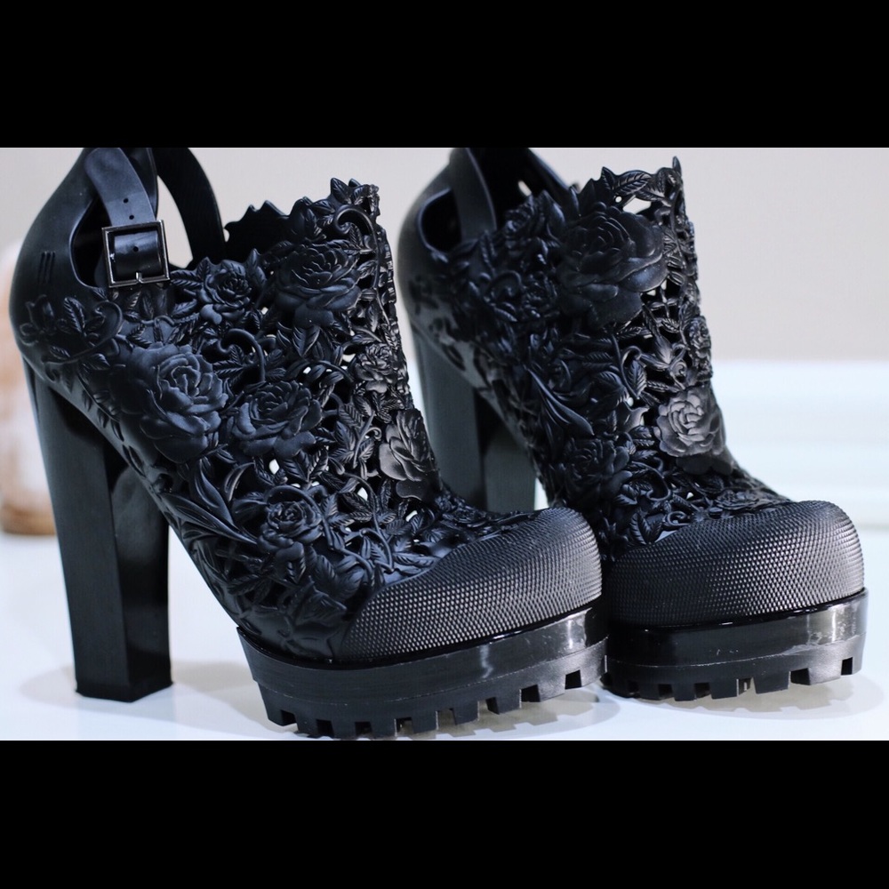 Melissa Flower Boot + Alexandre Herchcovitch Black